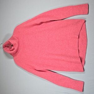 Theory Karenia Oversized Turtleneck Sweater Merino Wool Blend Knit Size XS Pink
